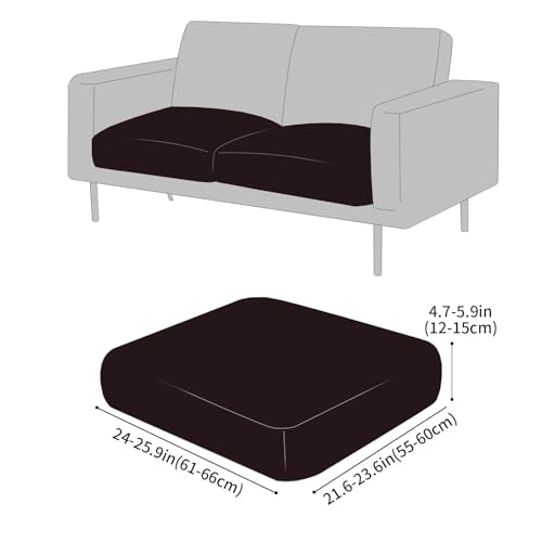 Fuloon Faux Leather Couch Cushion Slipcover, Waterproof Stretch Covers for Sofa, RV Chair Seat Cover, Individual Loveseat ...