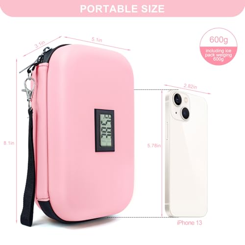 Gosemai TSA Approved Insulin Cooler Travel Case Medication Cooler for Travel with Thermometer Temperature Display Diabetic...
