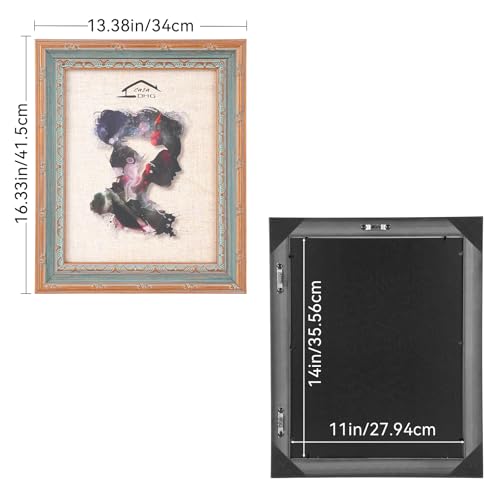CasaDHG 11x14 Vintage Picture Frame, Antique Picture Frames, Retro Design 11 x 14 Vintage Frames for Home and Office, Home...