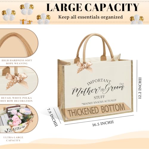 NBIAN Bride Bridesmaid Mother of The Bride Mother of The Groom Gifts for Women Canvas Tote Bag