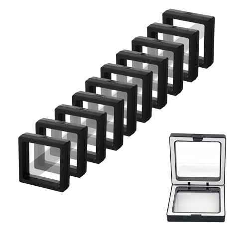 DZDXDZSW 10 Pack Jewelry Gift Boxes 2.75 x 2.75 x 0.78 Inch Transparent Jewelry Box,Small Gift Boxes for Jewelry Earrings ...