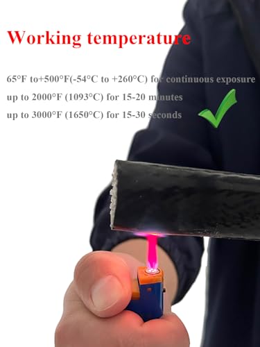 YAMAKATO 5/8" ID Heat Shielded Fire Thermo Armor Fire Sleeve Silicone Coated Fiberglass Heat Protection w/ 3 Clamps for Au...