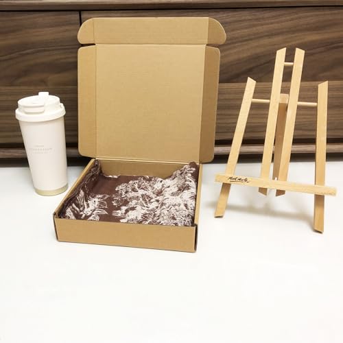 9x9x2 Inches Shipping Boxes Set of 25, Brown Corrugated Mailing Cardboard Box Literature Mailer for Packing Small Business...