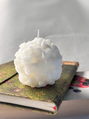 Small Candles in the Shape of Flowers Aesthetic Candle for Home Decor White Scented Candles Hyacinth Bathroom Candle for S...