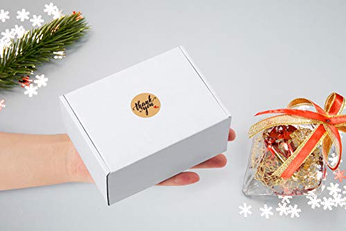 Eupako 6x4x3 Shipping Boxes Small Corrugated Cardboard Box - 25 Pack White Mailing Boxes for Packaging Small Business, Mai...