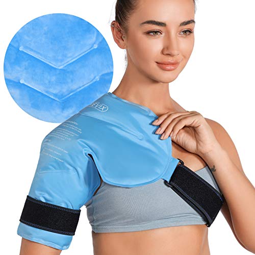 REVIX Shoulder Ice Pack for Rotator Cuff Cold Therapy, Arm Gel Ice Pack for Injuries Reusable, Flexible Cold Compression W...