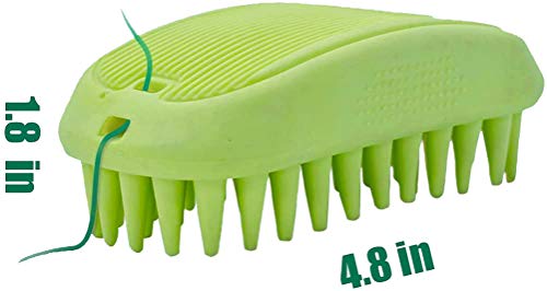 Pet Silicone Shampoo Brush for Long & Short Hair Medium Large Pets Dogs Cats,Shower Wash Curry Brush,Dog hair Products Acc...
