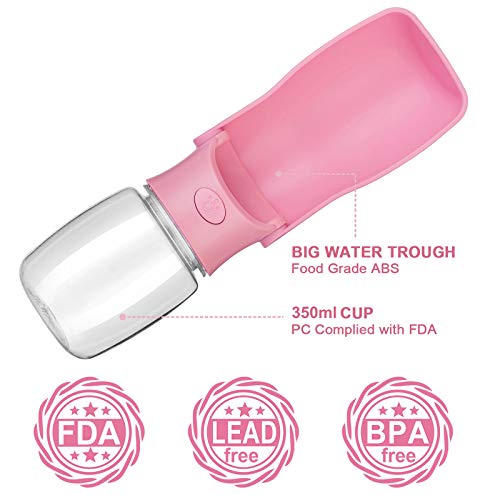 Portable Dog Water Bottle, Foldable Dog Water Bottle Leak Proof Dispenser for Puppy Small Medium Large Dogs, Pet Drink Cup...