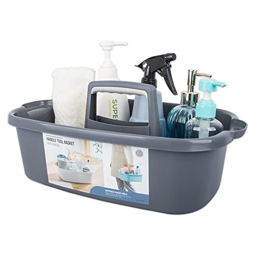 JiatuA Large Cleaning Supplies Caddy Portable Shower Basket Supply Organizer with Handle Plastic Bucket Tool Storage for B...