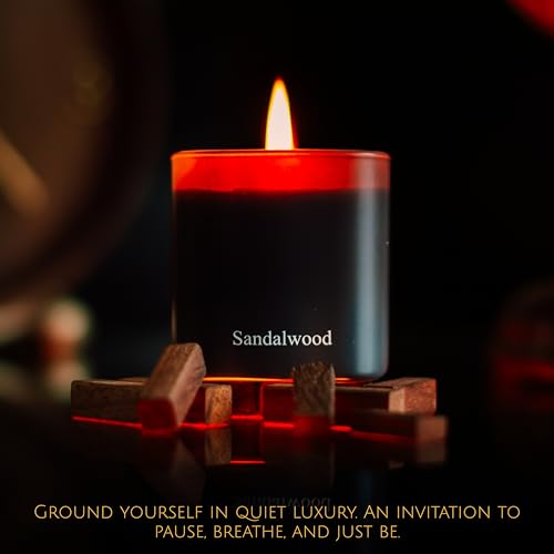 Luxury Scented Candle Set 3-Pack | Home Decor & Giftable Soy Candles | Champagne, Sandalwood & Amber | 75h Burn Time | Cot...