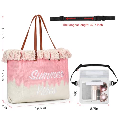 IBFUN Neoprene Bag, Large Multipurpose Beach Bag Neoprene Tote Bag with Inner Pocket for Women/Pool
