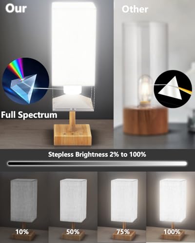 FARRIDE Light Therapy Lamp 10000 Lux Sun Lamp with 3 Color Temperatures, Adjustable Brightness, 4 Timer & Memory Function,...