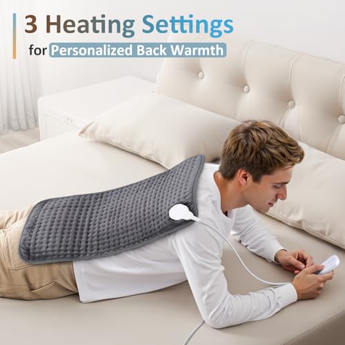 Comfytemp Heating Pad for Back & Period, FSA Eligible Electric Large Heat Pad, 2H Auto Off, Birthday Gifts for Women Men M...