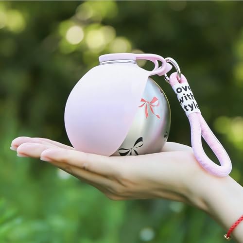 Foldable Pet Water Bottle for Travel, 2 in 1 Portable Dog Water Bottle, Water Bottle for Dogs on Walks, Stainless Steel Bo...