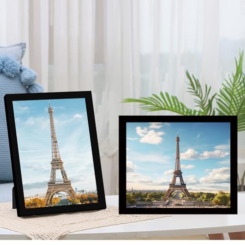 SESEAT 8x10 Picture Frame Set of 10, Display Pictures 5x7 with Mat or 8x10 Prints without Mat, Wall Mounting or Tabletop,B...