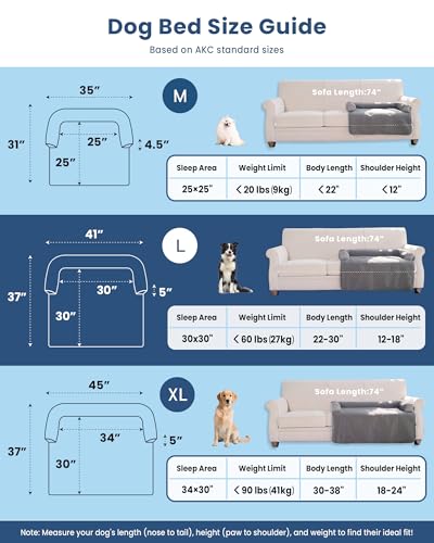 blunique Cooling Mat for Dogs, Self Cooling Dog Bed with Sides, Orthopedic Pet Sofa Bed with Removable Washable Cover for ...
