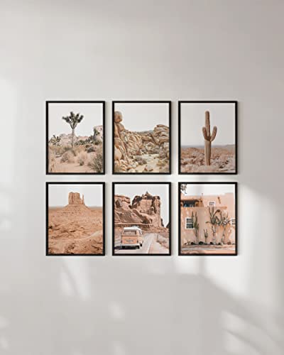 HAUS AND HUES Desert Succulent Wall Art & Botanical Prints Set of 6 Southwestern Wall Decor, Cactus Art Prints, Joshua Tre...