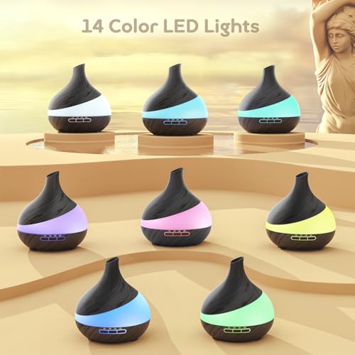 HJTHJT 500ML Essential Oil Diffuser: Aroma Diffuser with Remote Control for Hotel Spa Yoga Room - Humidifiers for Bedroom ...