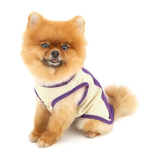 PAIDEFUL Breathable Mesh T-Shirt for Small Dogs Summer Doggie Cool Vest Soft Lightweight Puppy Tee Shirts Sleeveless Pet T...