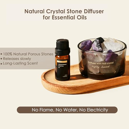 Aroma Stone Passive Diffuser with Essential Oils for Home, Bathroom, Office | Room Scent | Home Decor & Fragrance, Elegant...