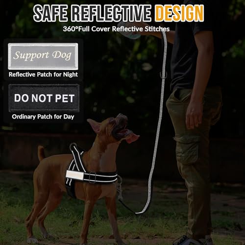 Lukovee No Pull Dog Harness & Leash Set - Heavy Duty Dog Vest Harness with Soft Padded for Medium Large Dogs, Adjustable R...