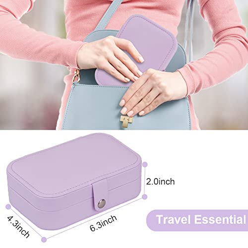 jiemei Jewelry Box, Travel Jewelry Organizer Cases with Doubel Layer for Women’s Necklace Earrings Rings and Travel Access...