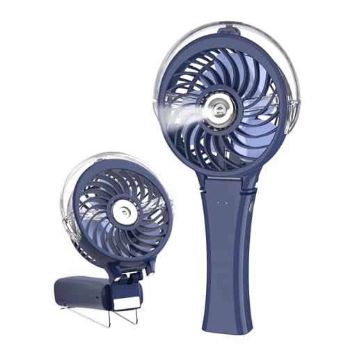 HandFan Upgraded Portable Handheld Misting Fan, Rechargeable Personal Mister Fan, Spray Water Mist Fans, Mini Cooling Hand...