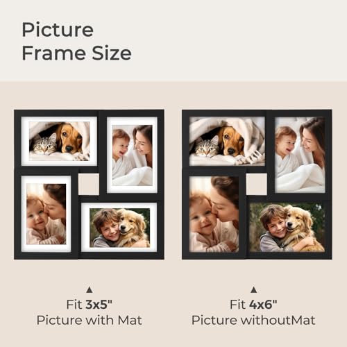 TWING 4x6 Picture Frames Collage, Family Collage Picture Frames Wall Decor, Ideal Gift for Mother's Day, Wall Hanging or T...