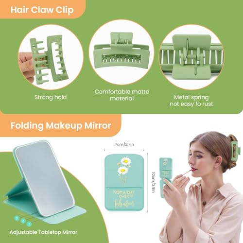 Uongeod Birthday Gifts for Women,Happy Birthday Gifts for Women 11PCS Birthday Basket for Women Green Best Friend Birthday...