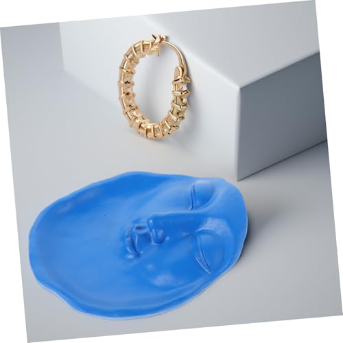 CAXUSD Abstract Face Resin Tray Decorative Organizer Storage Dish for Bedroom Bathroom Decor Versatile Aesthetic Home Accent