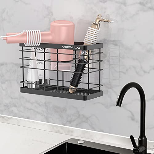 Vecallo Hair Dryer Holder - Hair Tool Organizer Wall Mount/Adhesive Blow Dryer Holder/Curling iron holder Cabinet Door Bat...