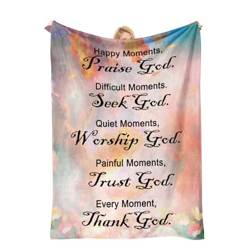 COMFAR Christian Gifts for Women Faith, Inspirational/Religious/Spiritual Gifts for Adults, Soft Throw Blankets for Women/...