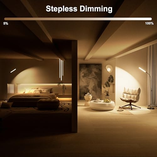Floor Lamp, 18W Super Bright LED Floor Lamps for Living Room with Remote, Stepless Dimming Color Temperature & Brightness,...