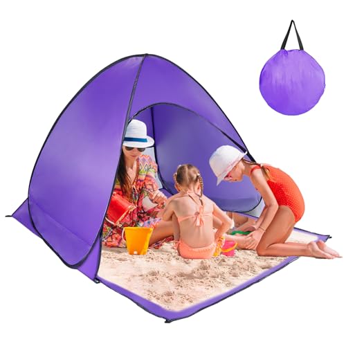 Pop Up Beach Tent, Anti UV Automatic Sun Shelter Umbrella, Portable Sun Shade Shelter for 2-3 People, Outdoor Instant Pop ...