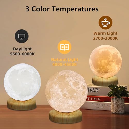 RscCleaner Light Therapy Lamp®, Happy Sun Lamp 10000 Lux with 3 Color Temperatures, Adjustable Brightness,Timer & Memory F...
