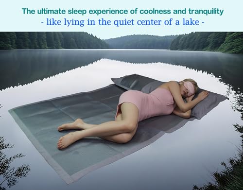 Square Cooling Bedding Mat,Ice Silk Rattan Matting,Foldable Jacquard Mixed Ice Silk & Rattan Mat,冰藤席 (Blue, Full)