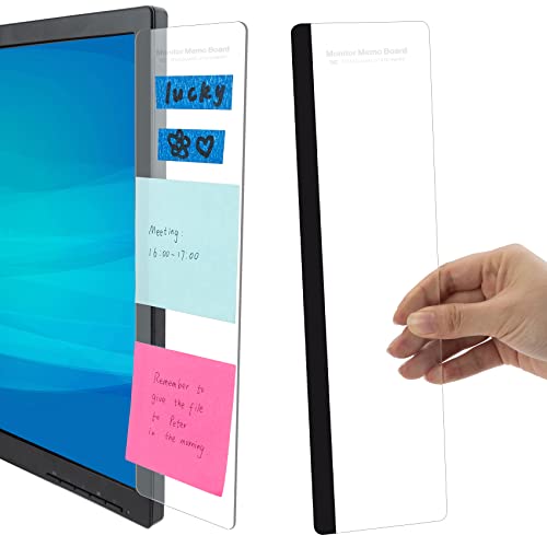 MDOZQ Office Desk Accessories 2pcs Computer Monitor Memo Board Message Board Supplies for Women Men Sticky Note Holder Hom...