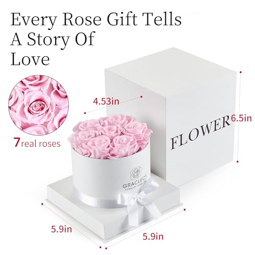 Graclect Flowers for Delivery Prime - Preserved Roses in a Box - Forever Flowers, Immortal Roses, Eternal Rose Birthday Gi...