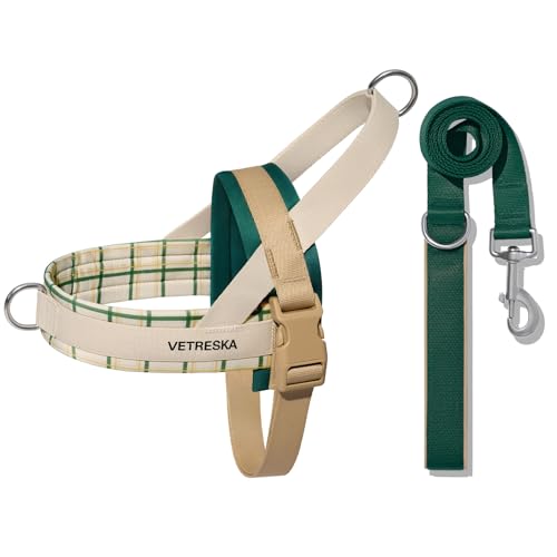 VETRESKA Dog Harness and Leash Set, Easy Walk Dog Harness for Large Medium Dogs, No Pull Puppy Harness for Walking and Tra...