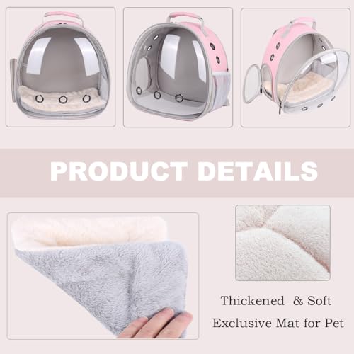 Portable Small Animal Backpack Travel Breathable Pet Carrier Bag Cages for Guinea Pig, Rabbit, Bearded Dragon, Squirrel, T...