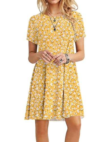 MOLERANI Women's Casual Plain Simple T-Shirt Loose Dress