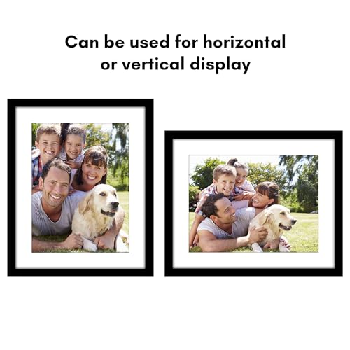 Americanflat 16x20 Picture Frame with Polished Plexiglass - Use as 12x16 Frame with Mat or Display 16x20 Photo Without Mat...