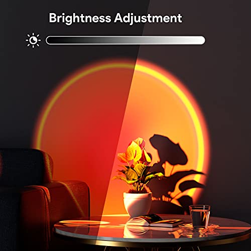 Bavcieu Sunset Lamp Projection Led Lights with Remote, Multicolor Night Light 360° Rotation Rainbow Lights 4 Modes Setting...