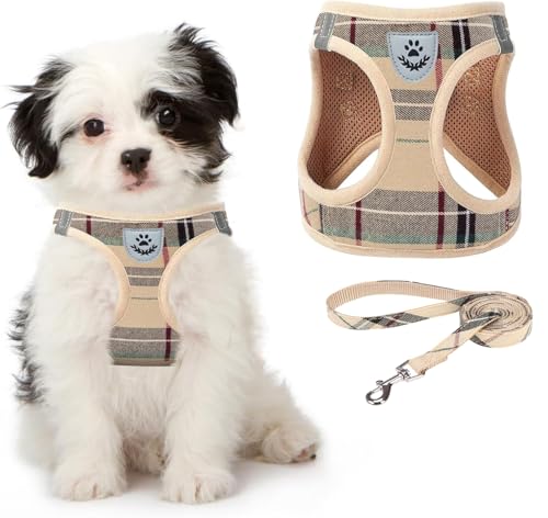 KOOLTAIL Dog Harness for Small Medium Dogs,Dog Harness and Leash Set, Step in No Pull Soft Mesh Padded Adjustable and Refl...