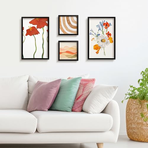 LaVie Home 11x17 Picture Frame 2 pack, Display Pictures 11 x 17 Poster Frame, 11x17 Black Photo Frame with HD Plexiglass, ...