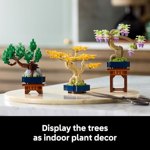 LEGO Botanicals Mini Bonsai Trees Building Set - Artificial Bonsai Tree Building Blocks for Adults, Ages 18+ - Gift for Bi...