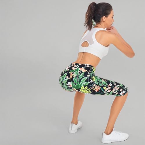 RIMLESS 7 Women's Leggings with Pockets High Waist Cotton Yoga Pants Workout Running Athletic Capris