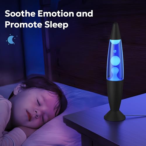 Large LED Liquid Motion Lamps Black 17 Colors Changing Lamp 16 Inch with Remote Giant Relax Mood Night Light for Kids Adul...