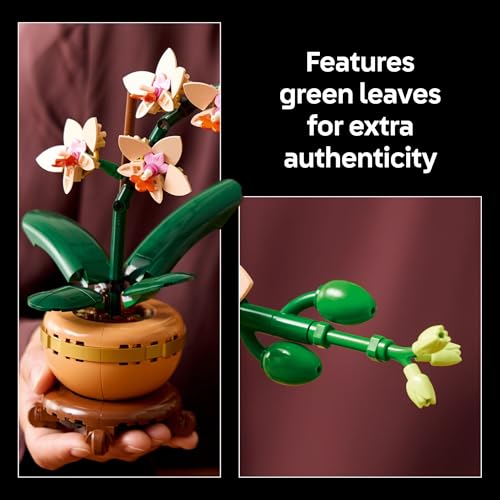 LEGO Botanicals Mini Orchid Building Set - Artificial, Fake Orchid for Home Decor, Adults Ages 18+ - Gift for Mothers Day...