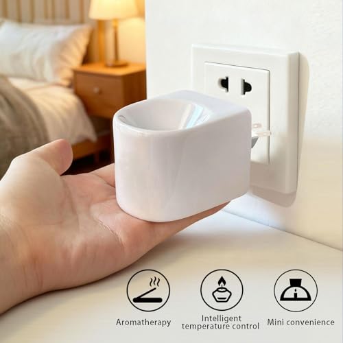 Essential Oil Porcelain Diffuser – Original White | Electric Plug-in Aroma Diffuser with Adjustable | Fragrance Oil Scent ...